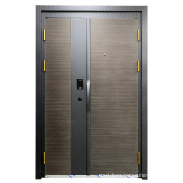 Factory supply top quality fire rated smart lock entrance exterior steel security door for residential